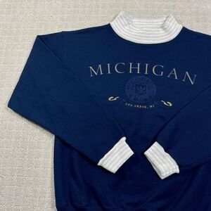 Vintage 90s Michigan Wolverines Size Large University College Sweatshirt